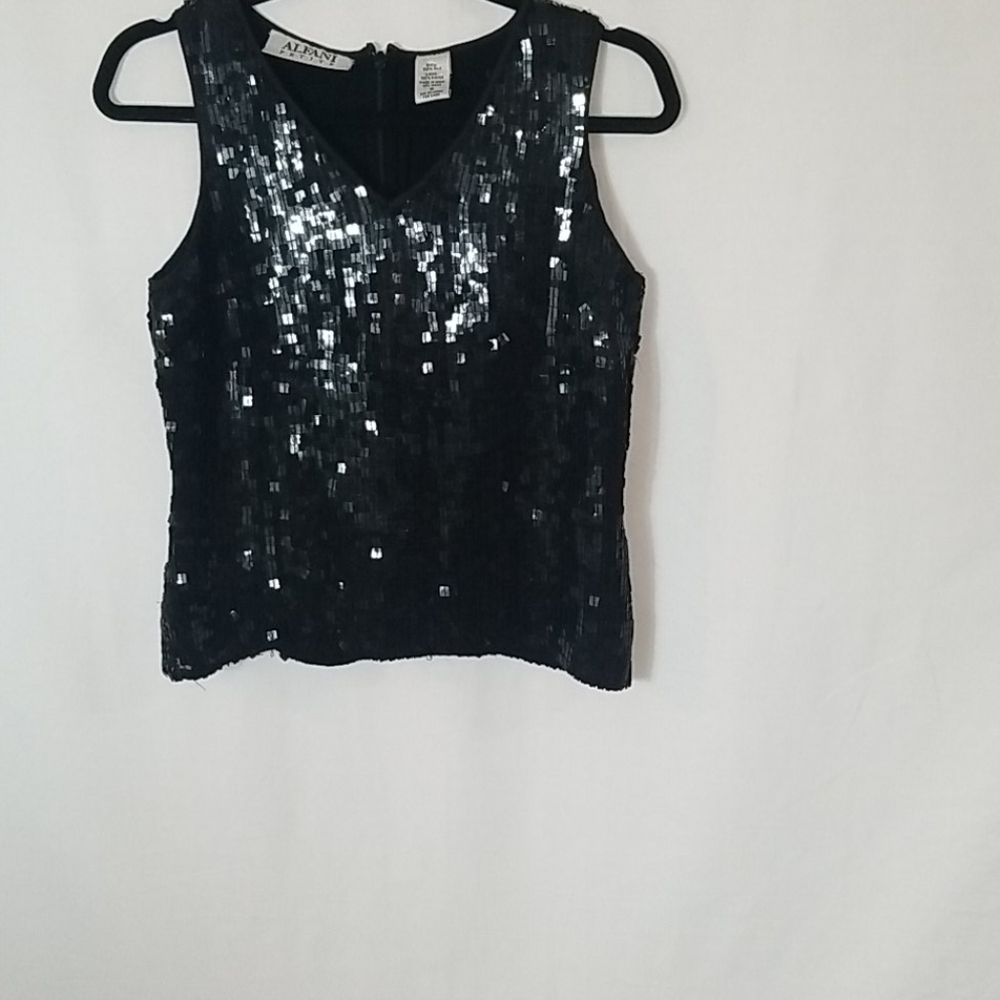 Women's black size small sequins top